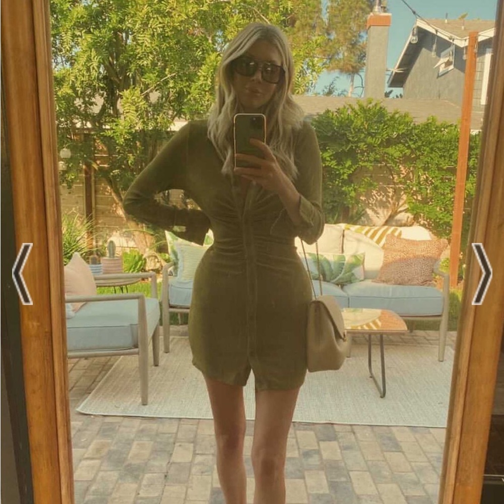 12th Tribe Green Button Up Dress